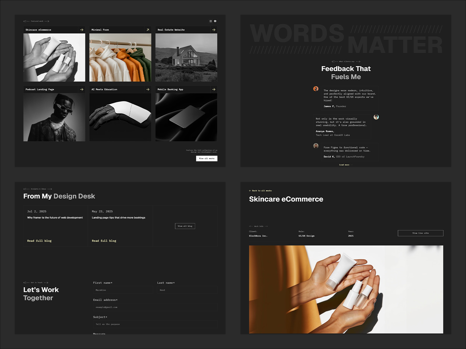 resume website template