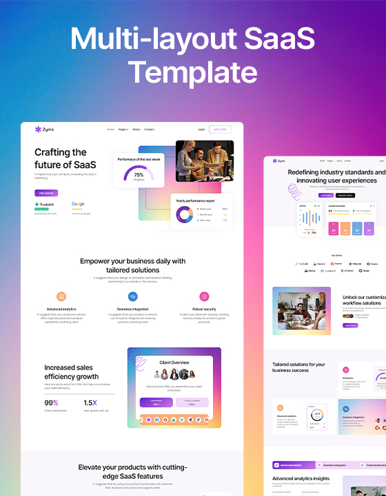 software and technology website template