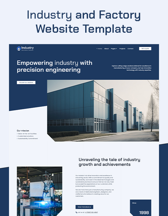 industry webflow website template