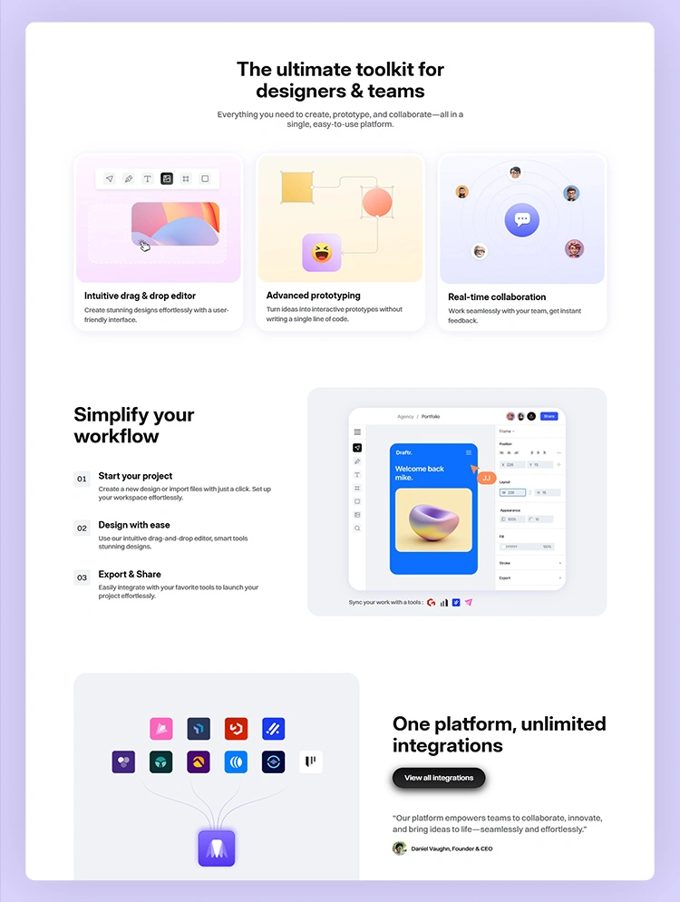 modern software company webflow template