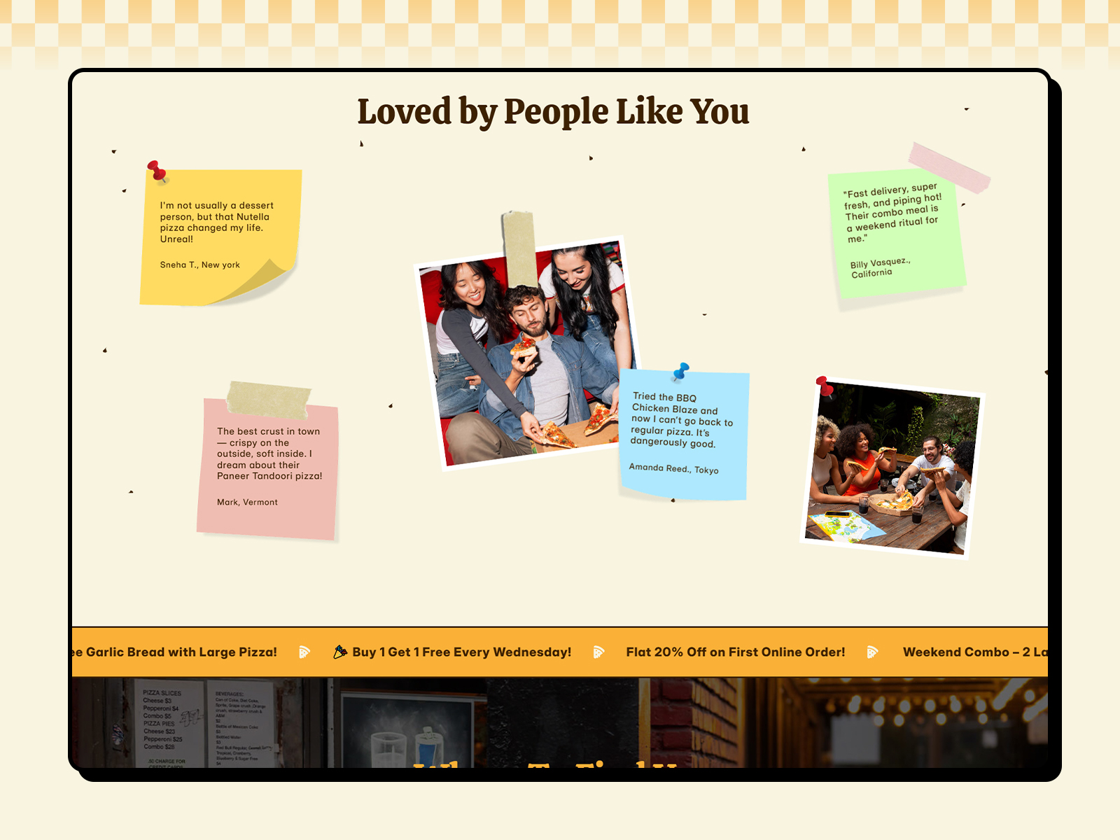 pizza shop website template