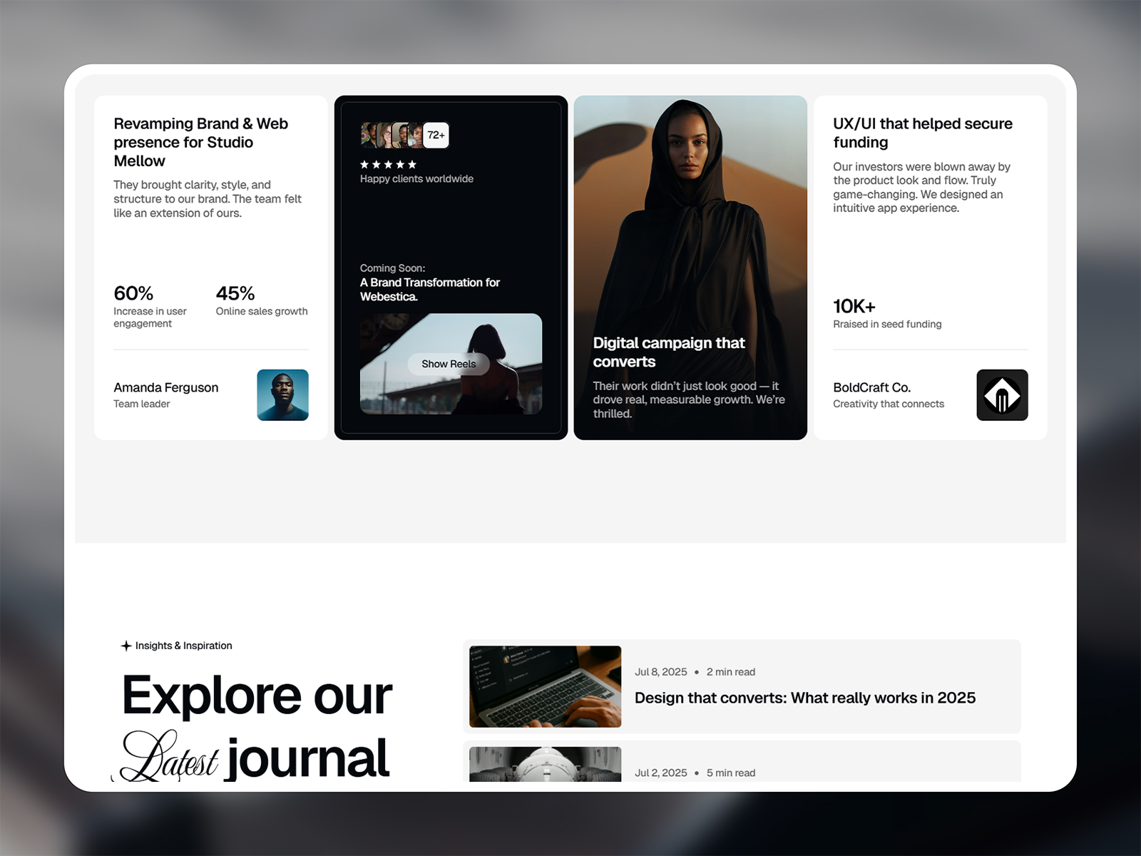 agency landing page website template