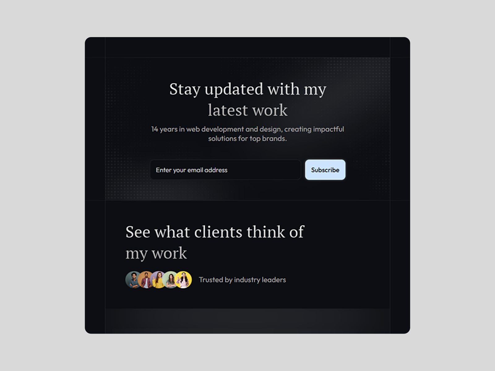 modern portfolio website template
