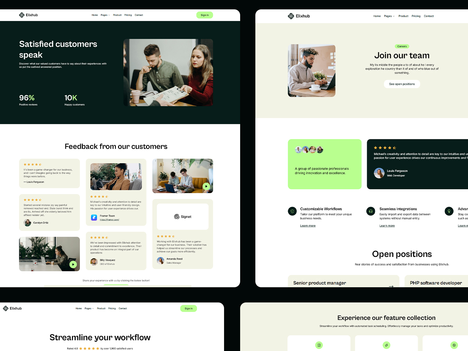 multi layout saas framer template