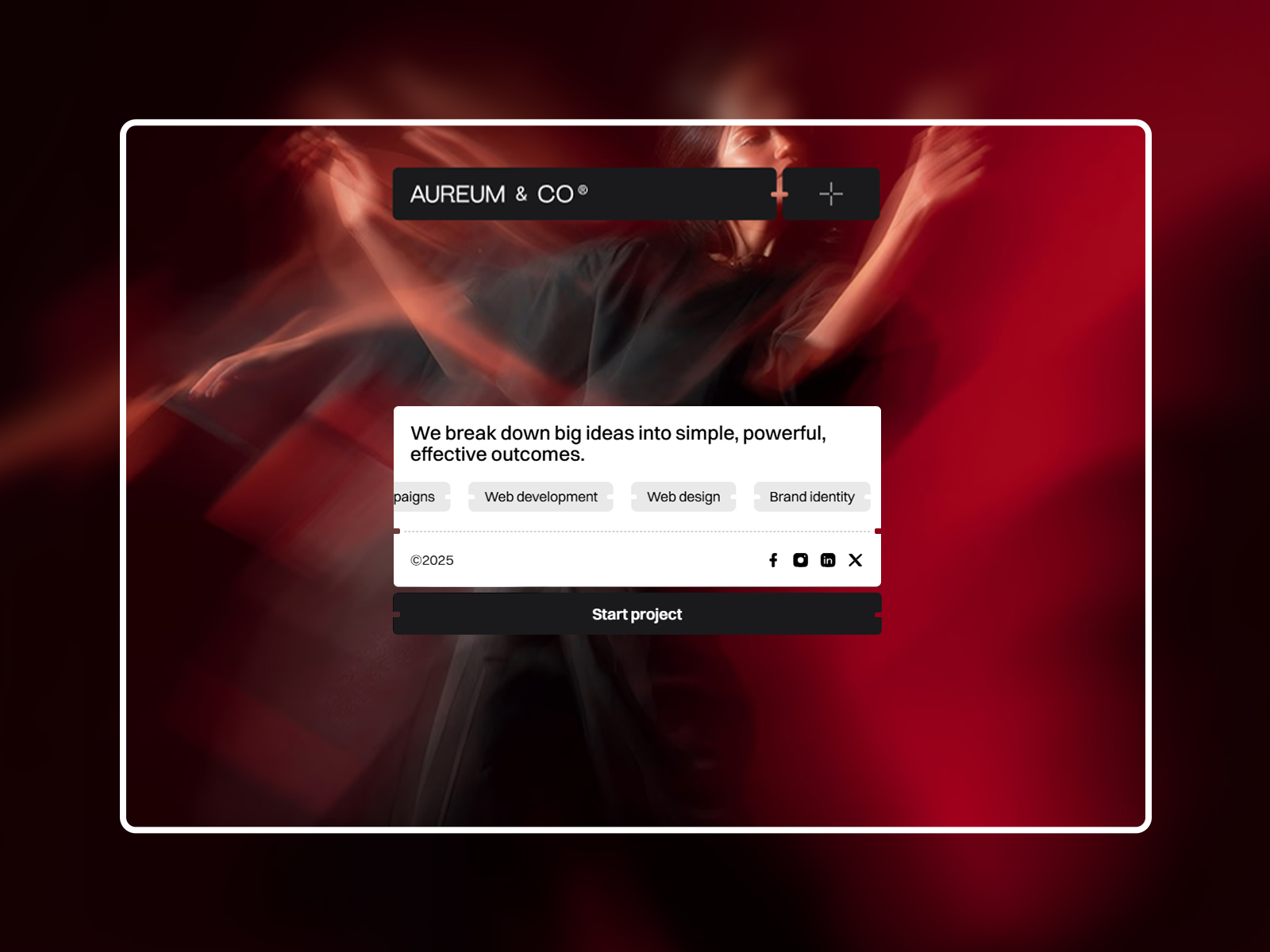 High end portfolio website template