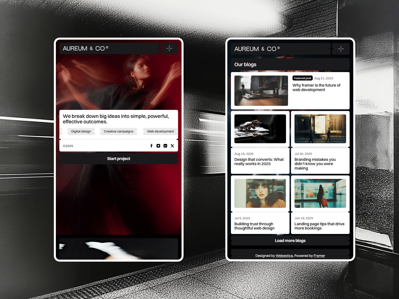 design agency website template