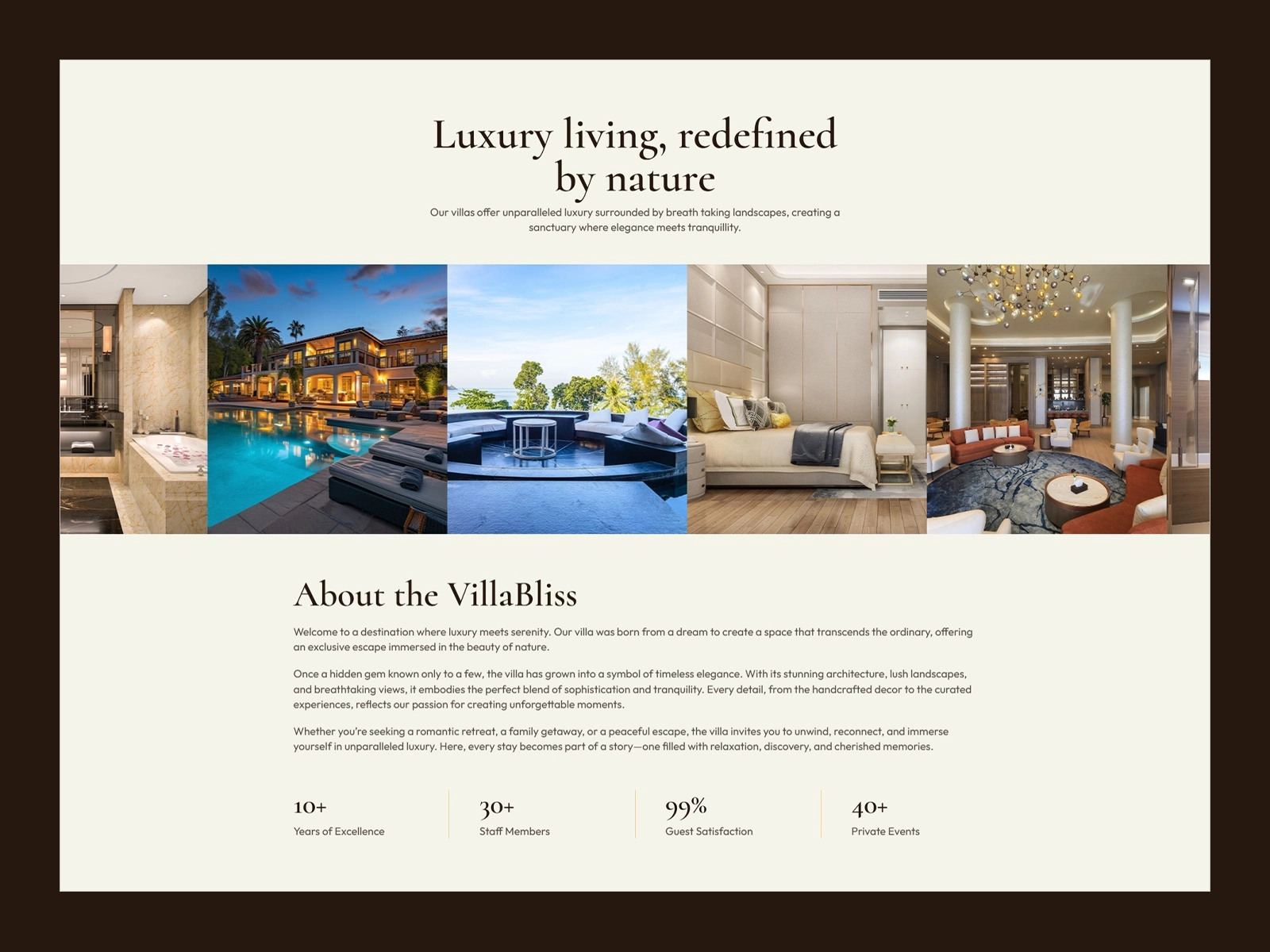 resort website template