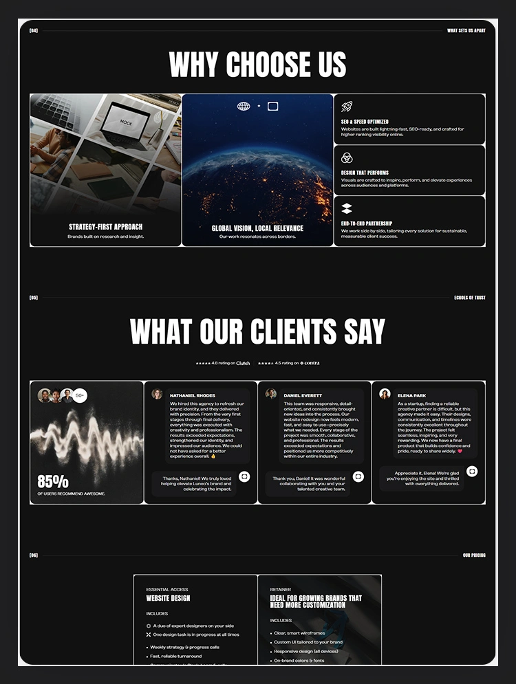 creative agency website template