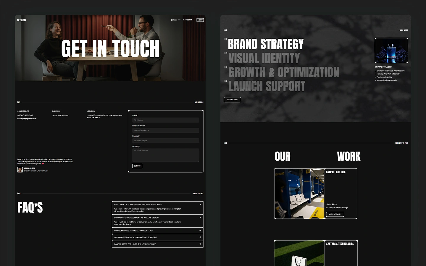 advertising agency website template