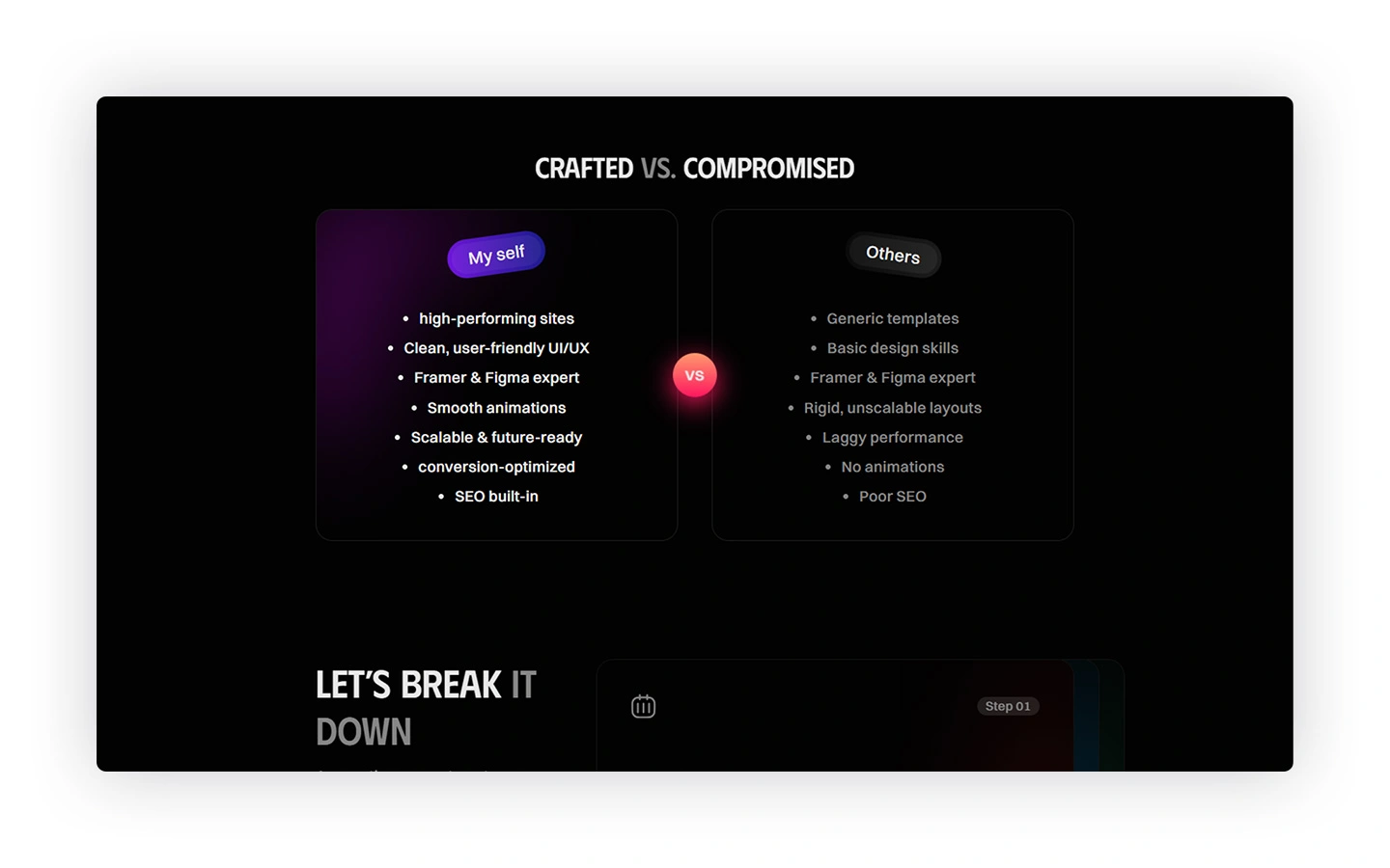creative showcase webflow template