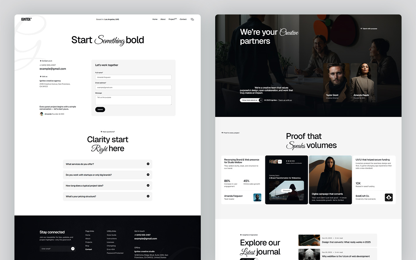 branding agency website template