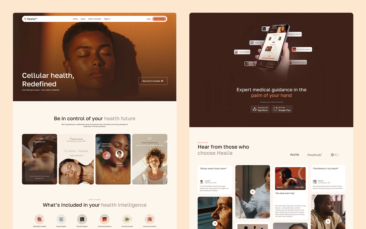 healthcare testing lab webflow template