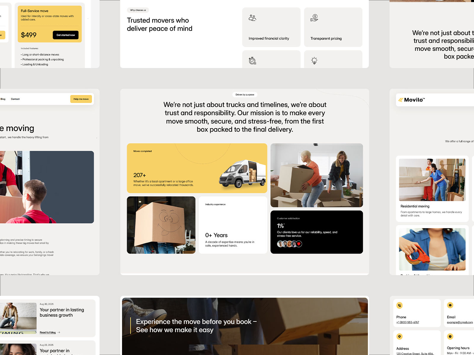 logistics company framer template