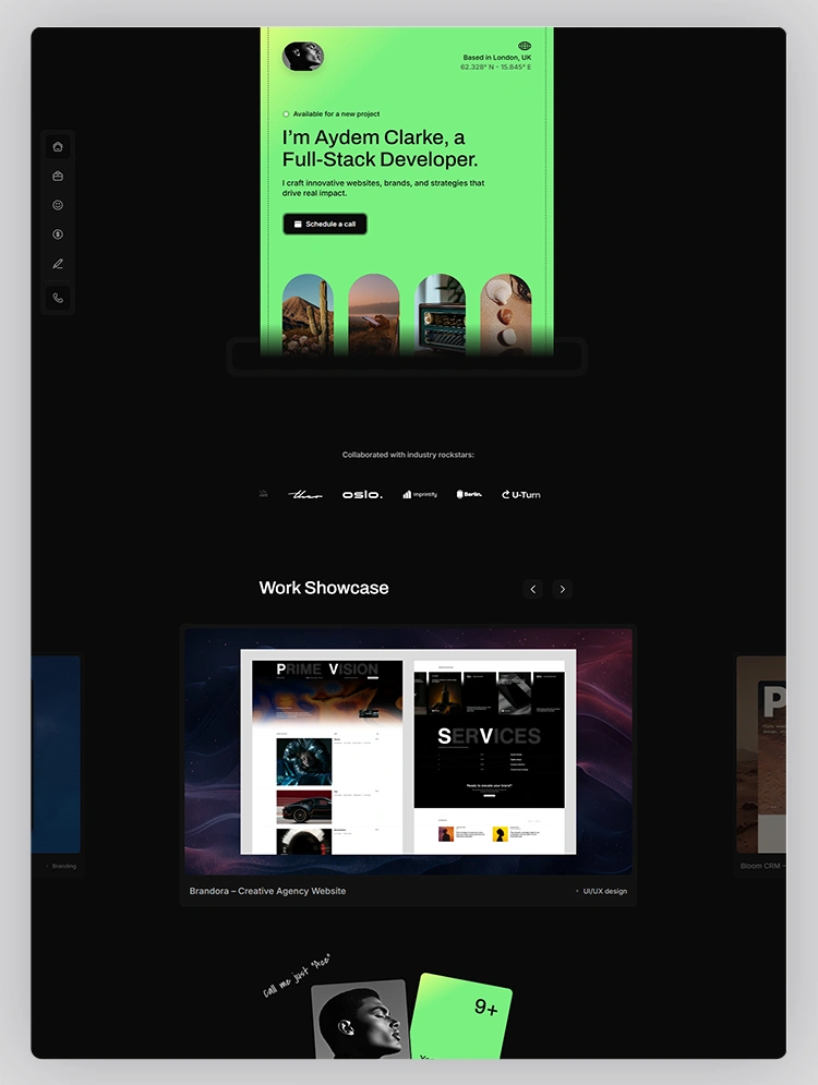creative personal portfolio website