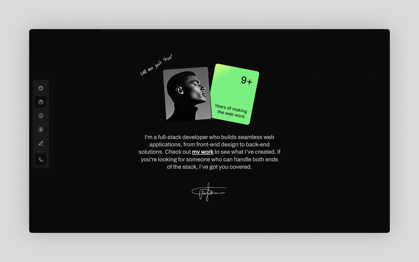 modern creator portfolio template