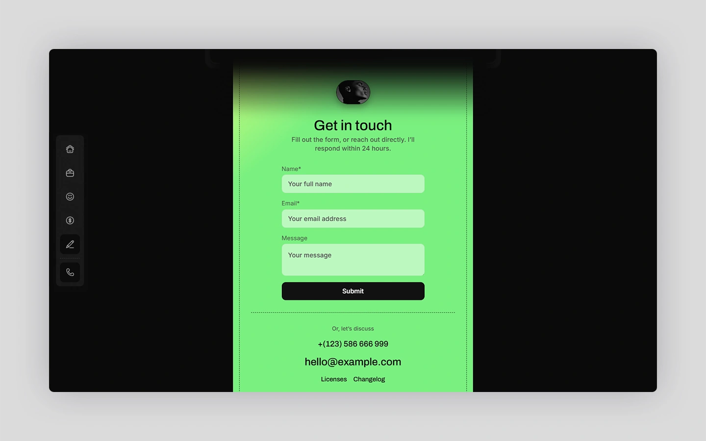 stylish portfolio website