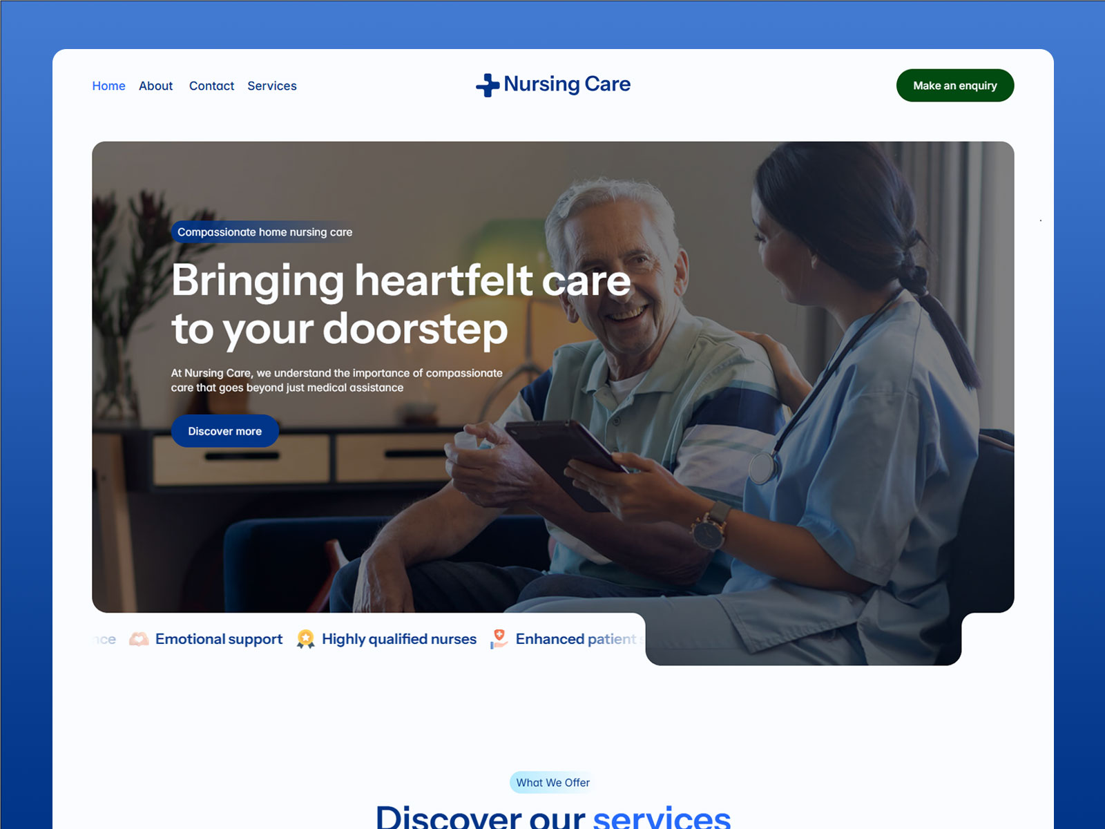 nursing care website template