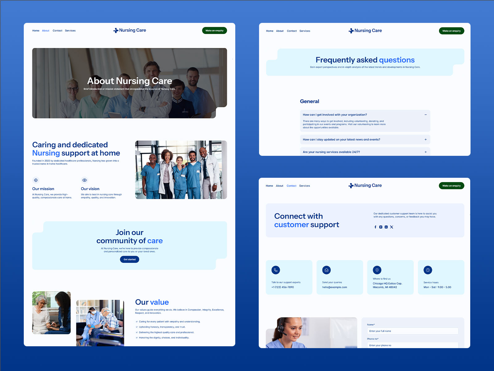 Medical Care website template