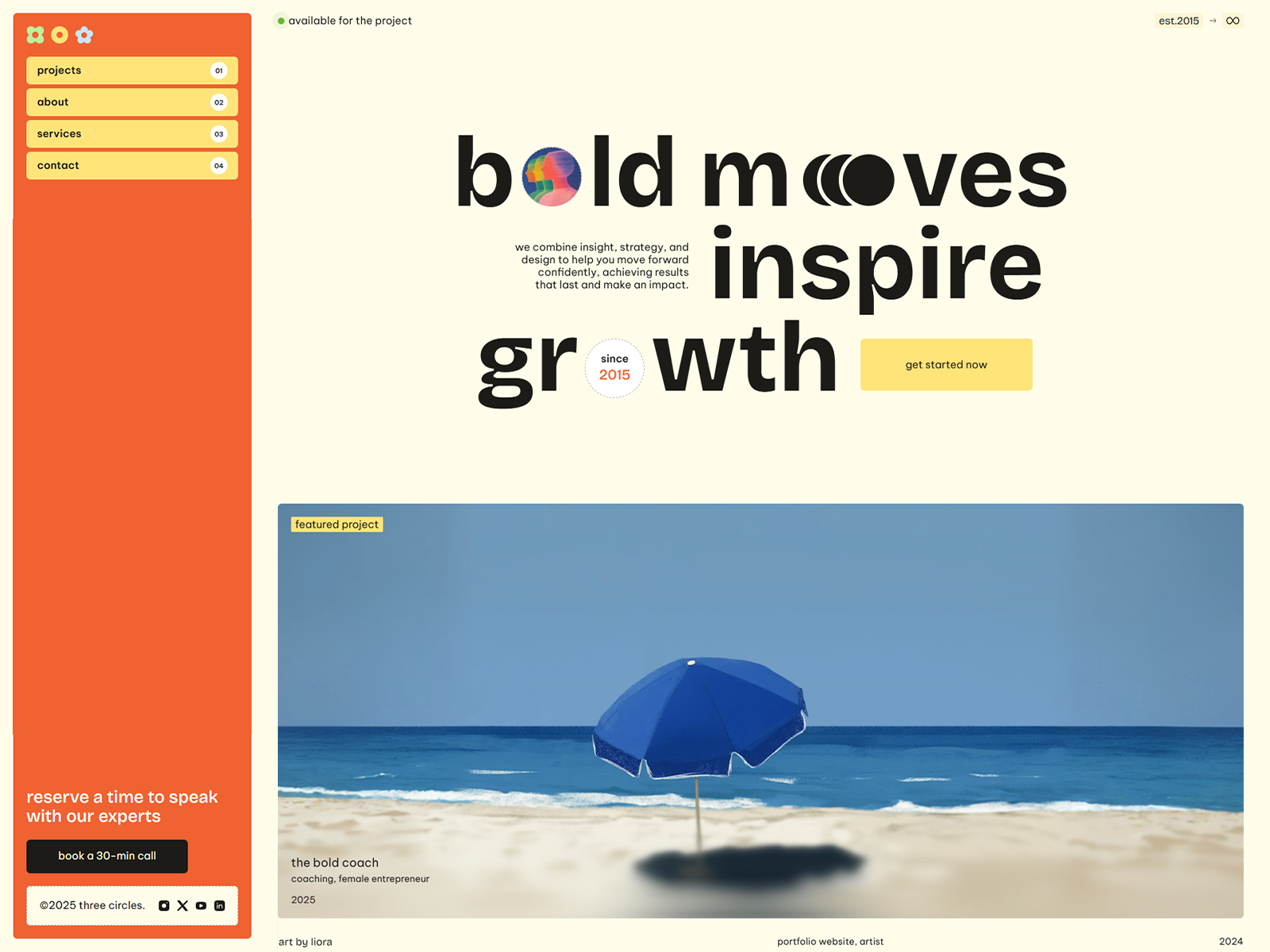 three circle website template