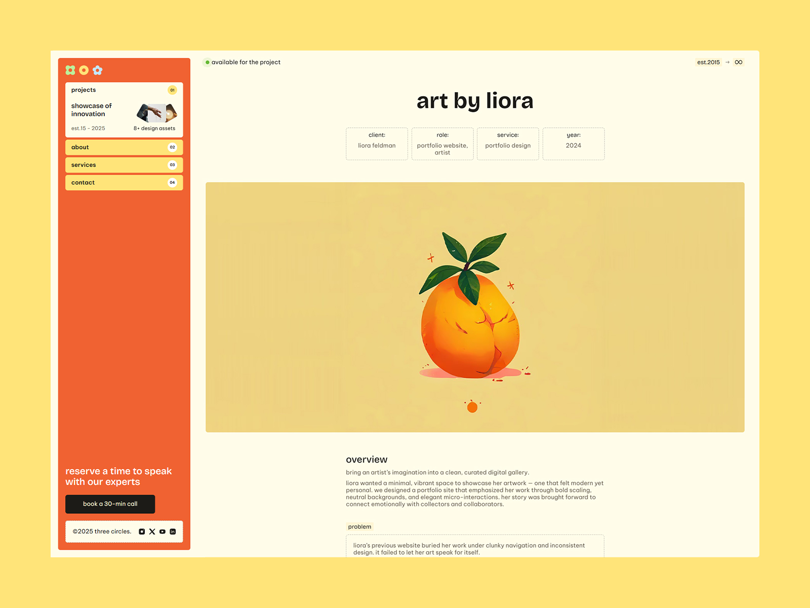 One page agency website template