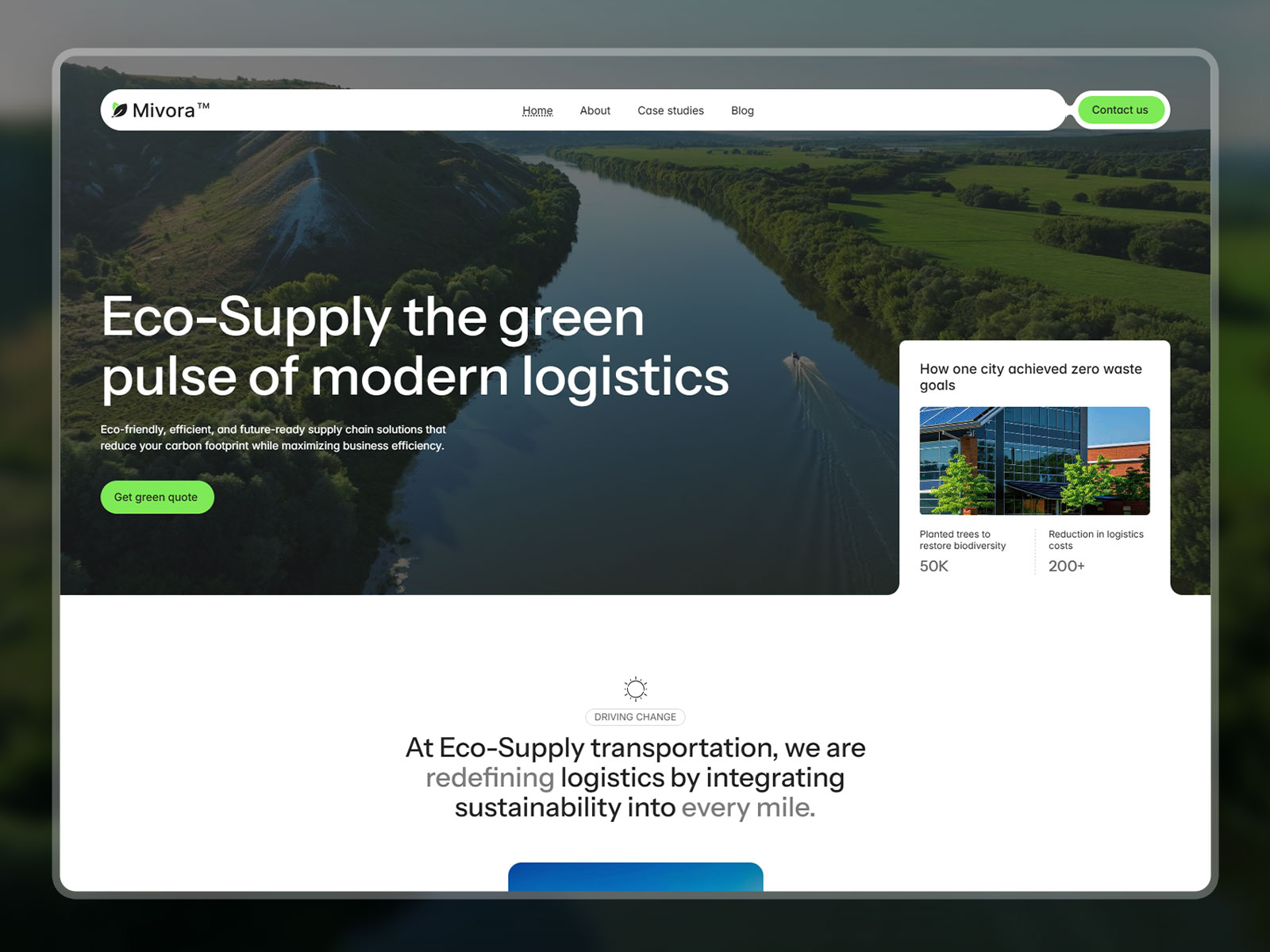 mivora website template