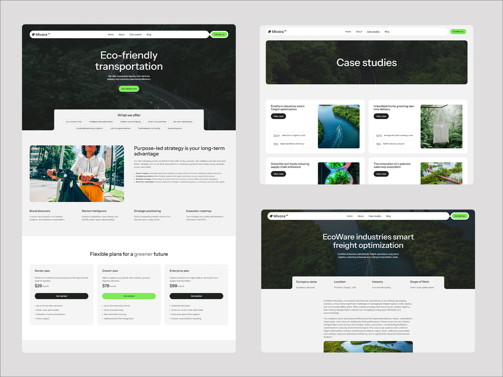 Mivora framer template