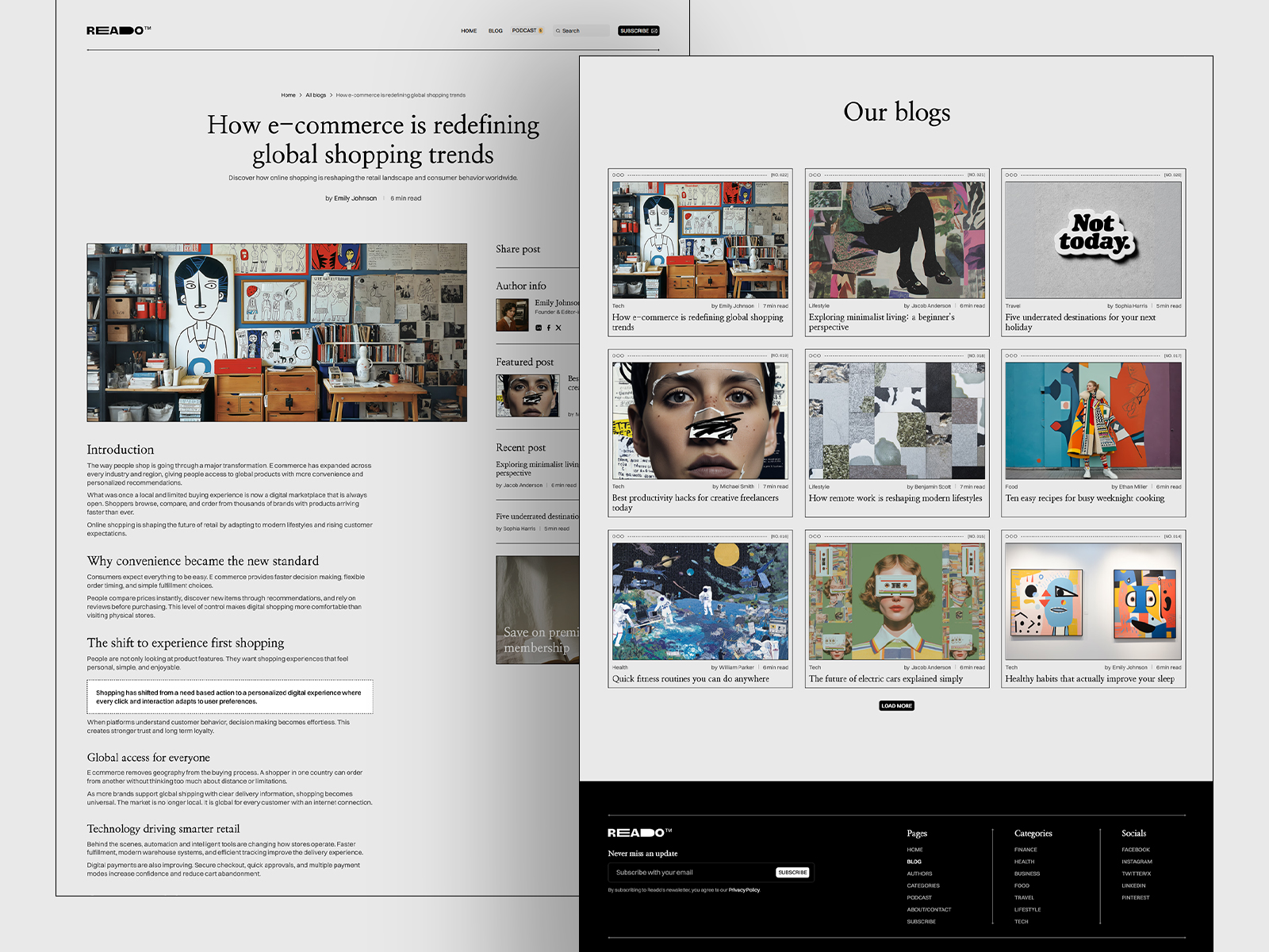 Reado framer template