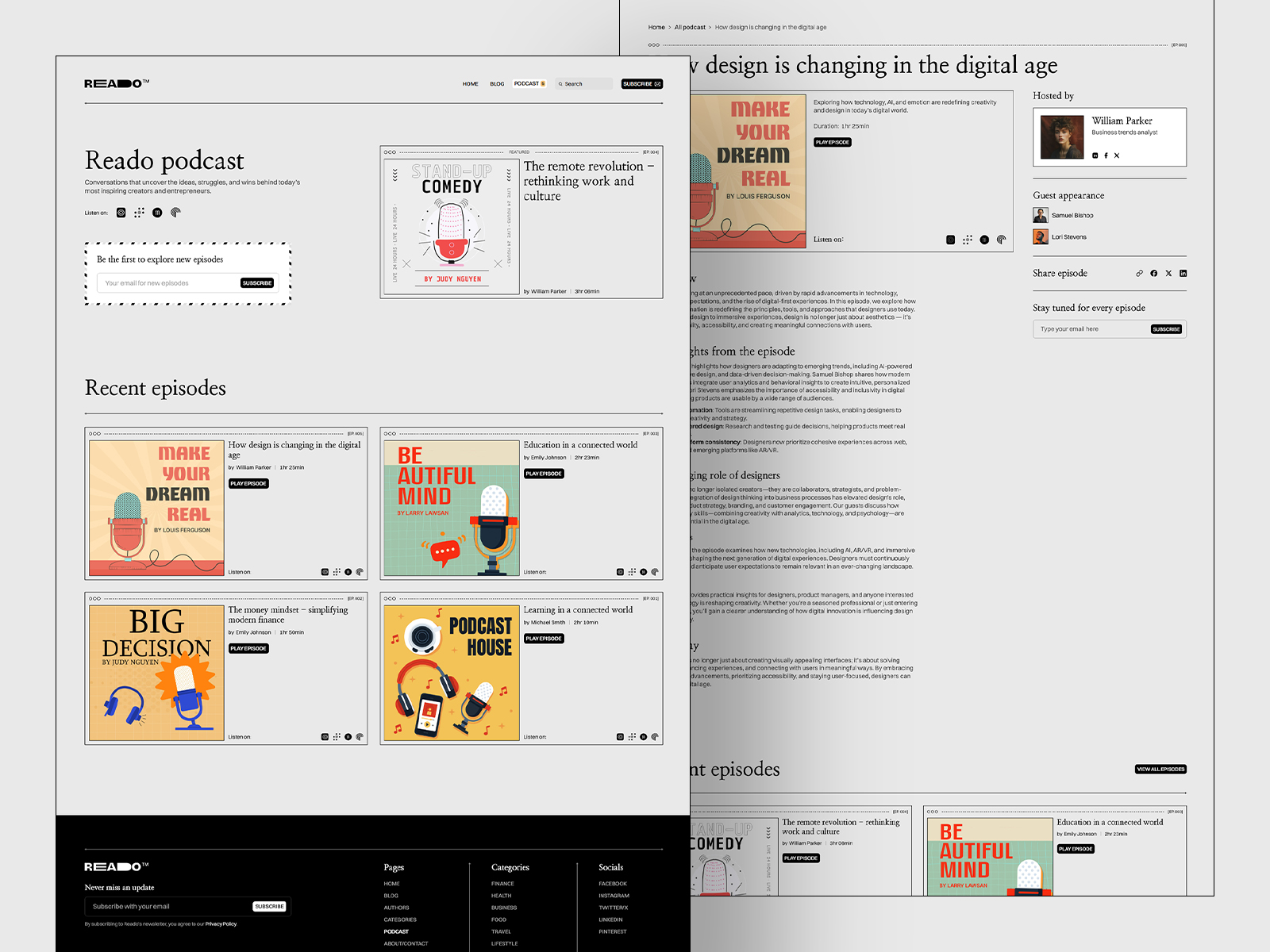 Blog and magazine website template