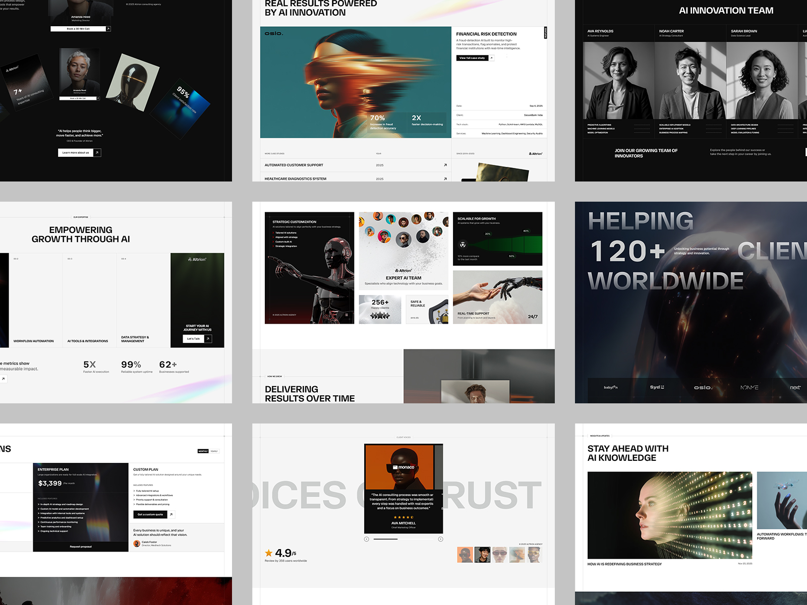AI consulting agency framer template 