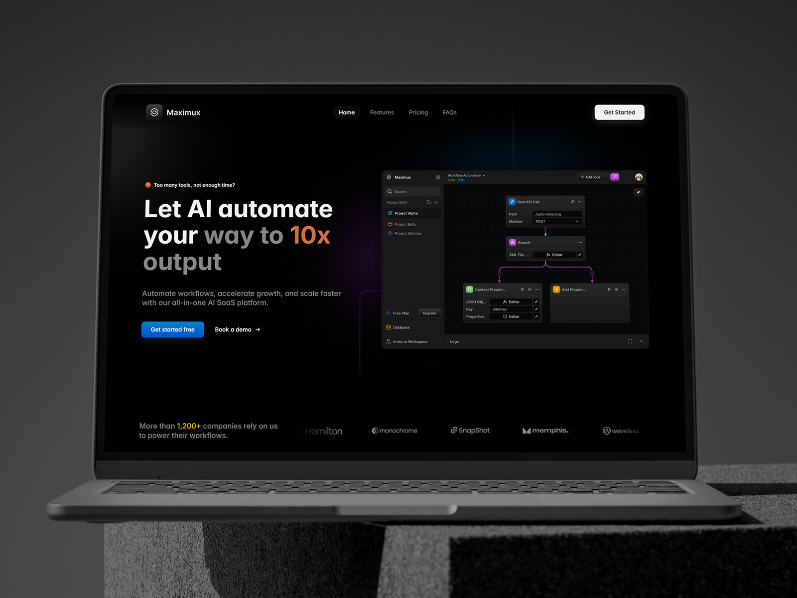 maximux website template