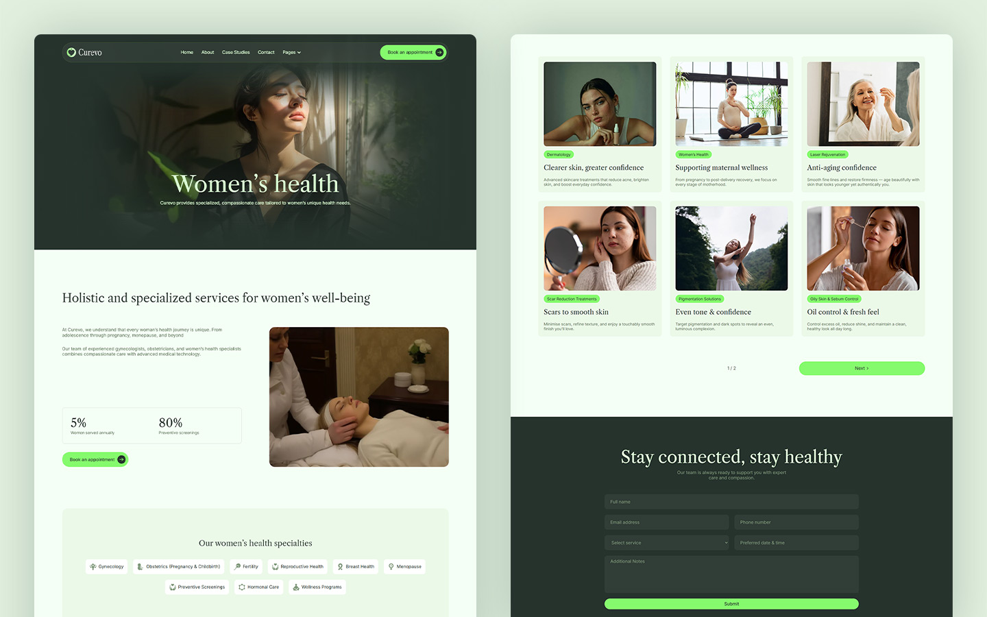 medical diagnostics website template