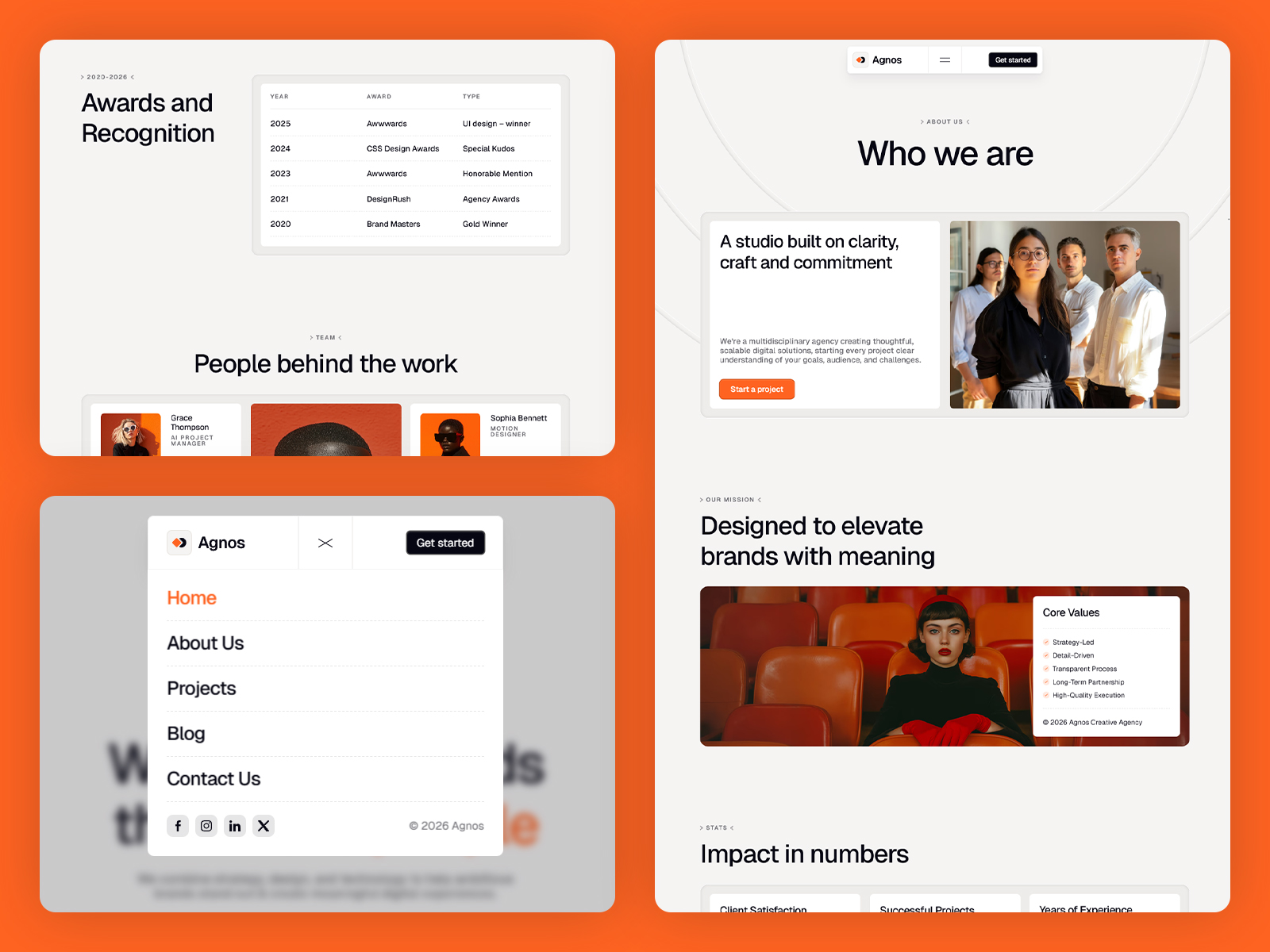 Agnos framer template