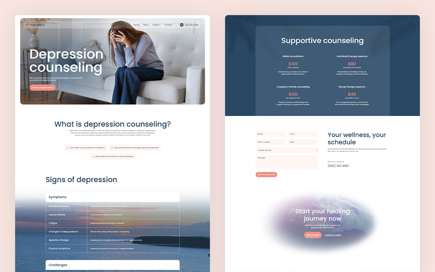 mindrest therapy website template