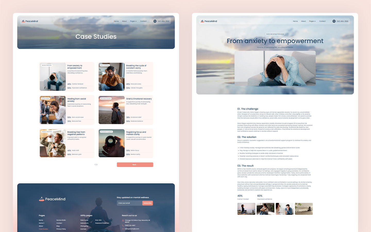 best mental support webflow template