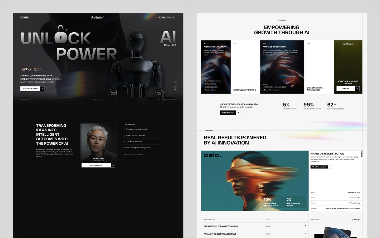 futurelogic ai agency website template