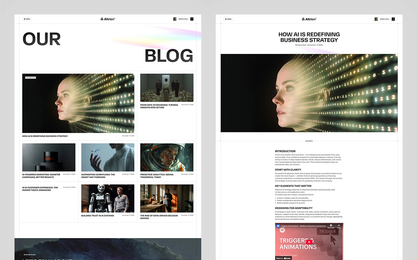 advanced ai consulting webflow template