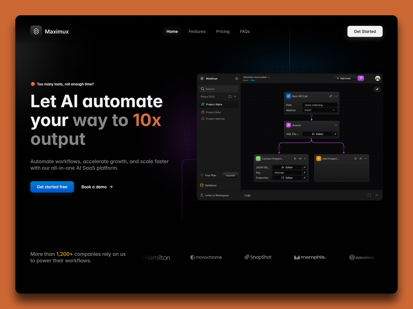 maximux website template