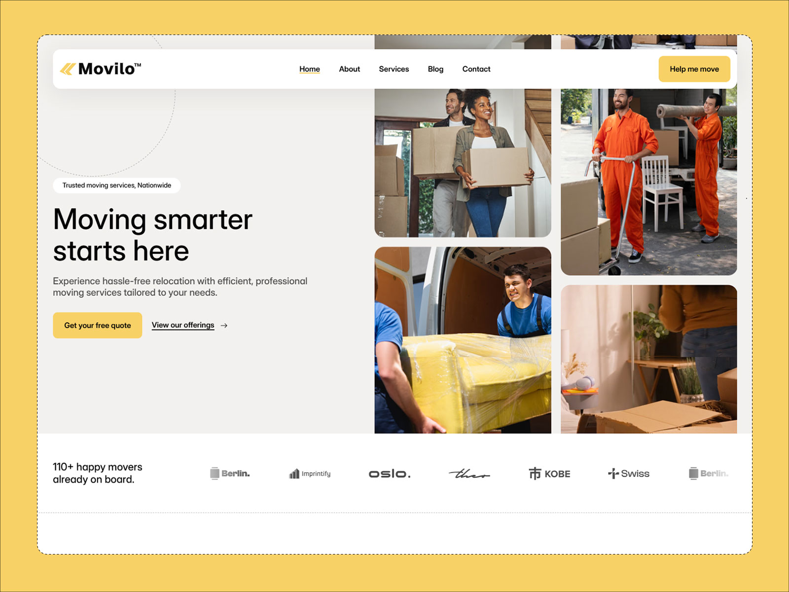 transport website template
