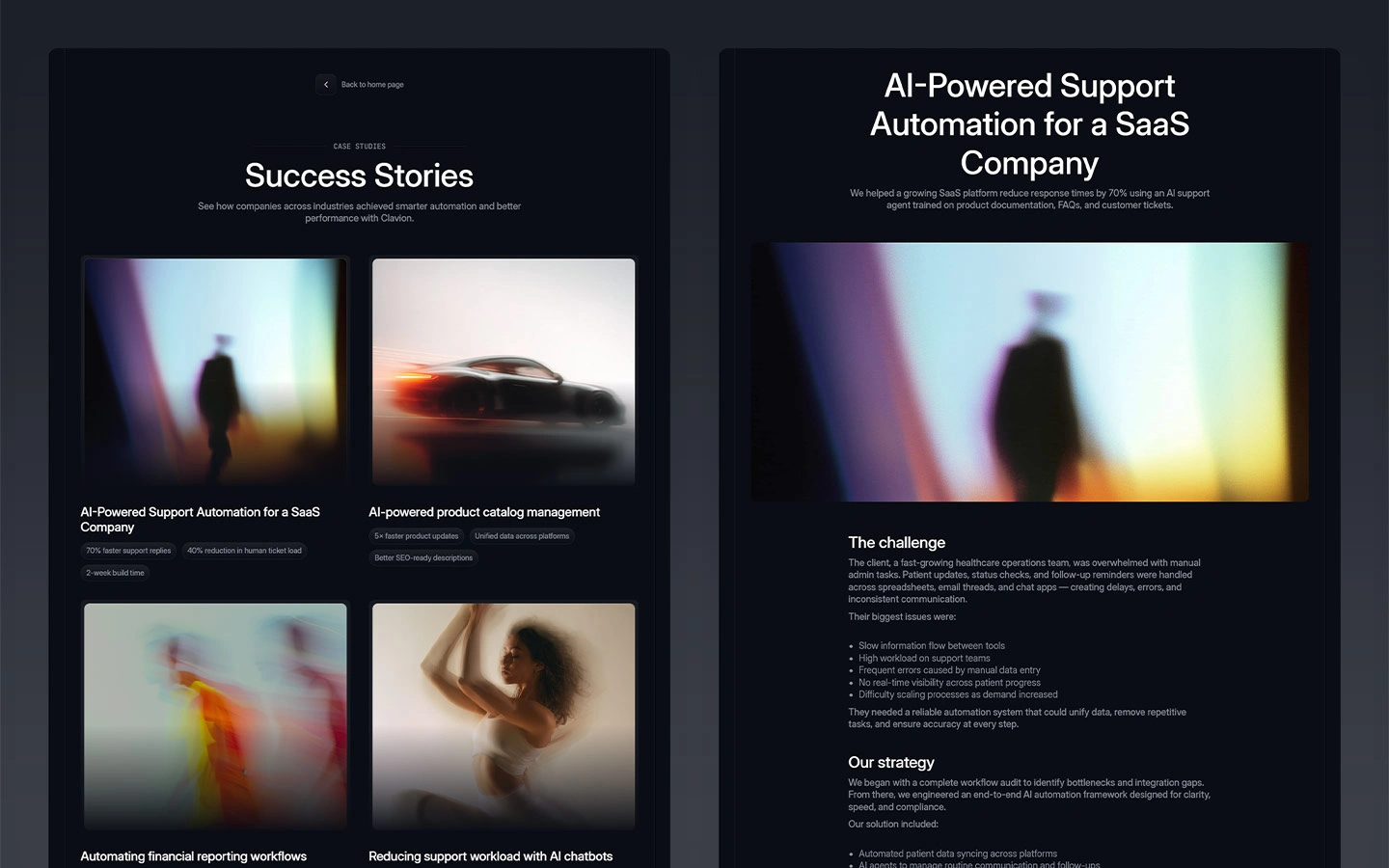 next gen ai automation agency website