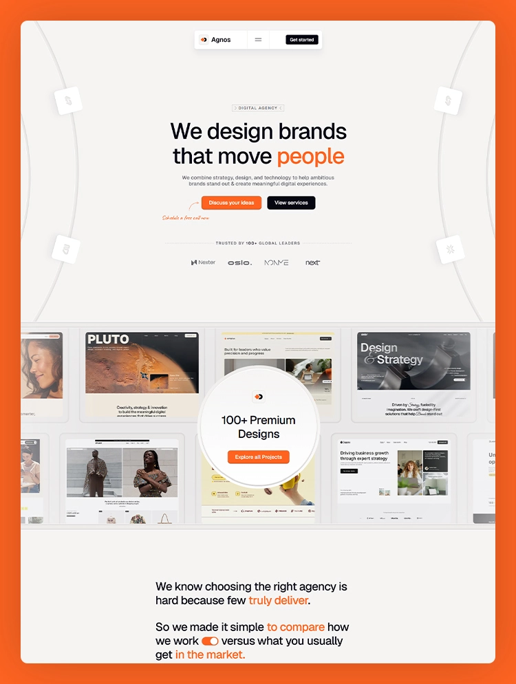 creative branding agency webflow template
