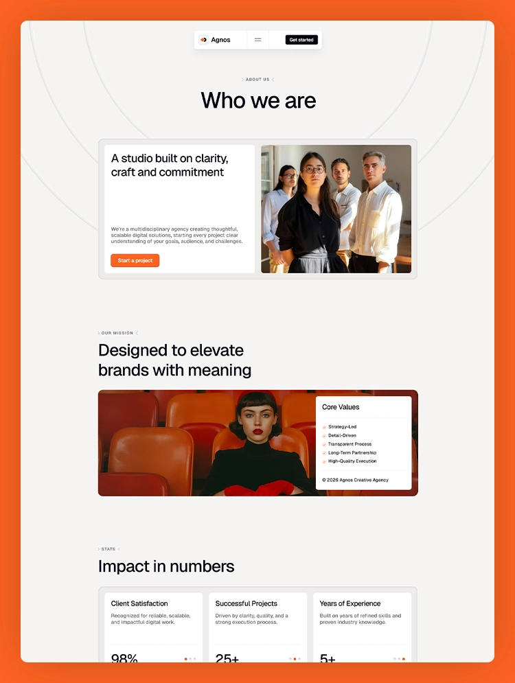 creative branding agency webflow template