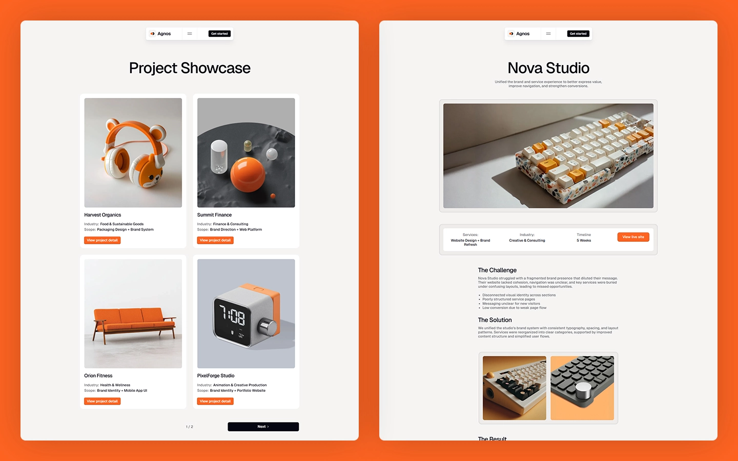 creative studio portfolio webflow template