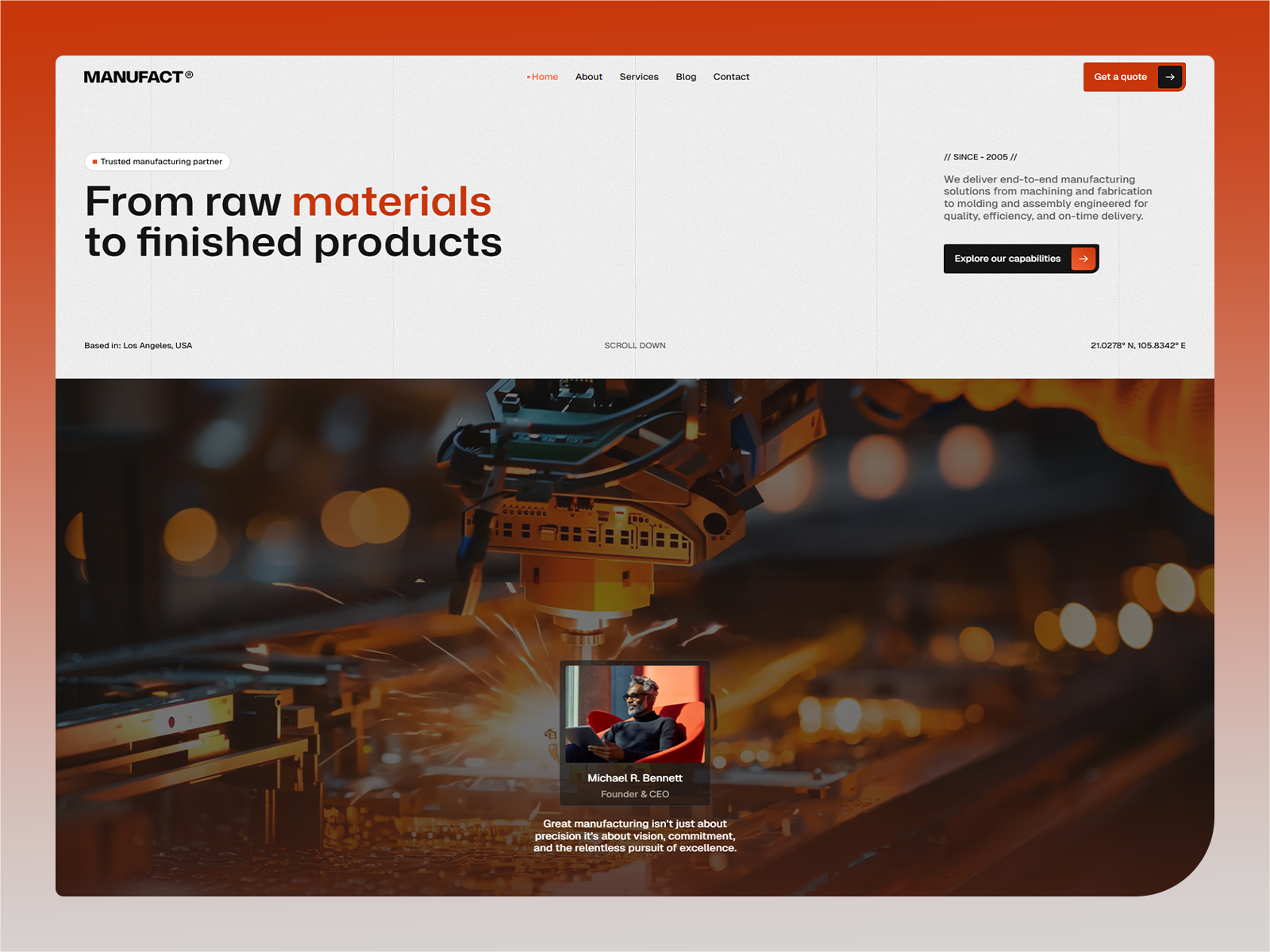manufact website template