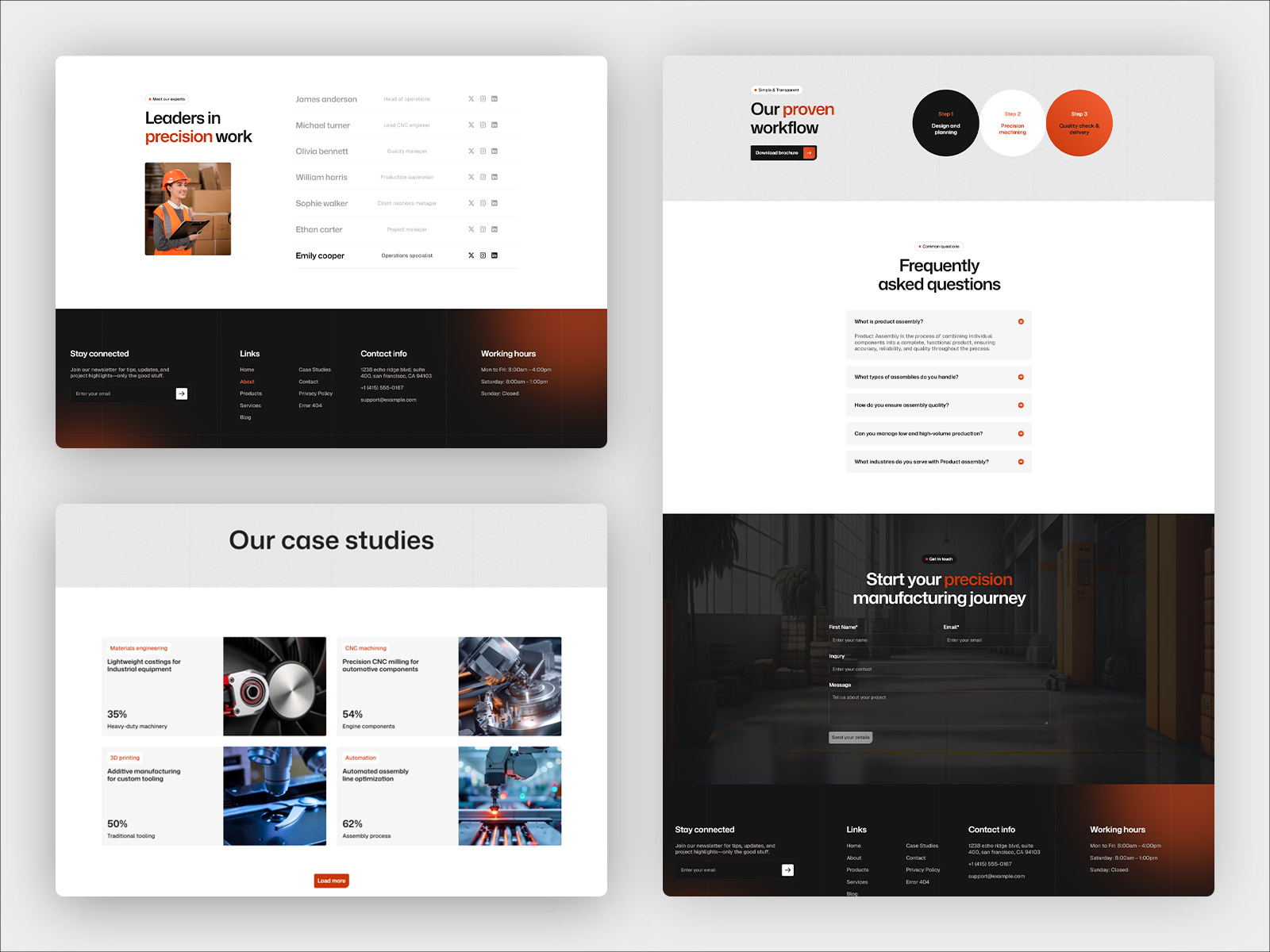 manufacturing & industrial website template