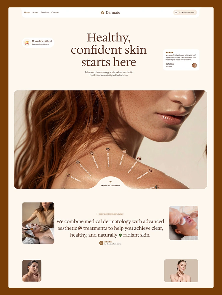 dermatology skin care template