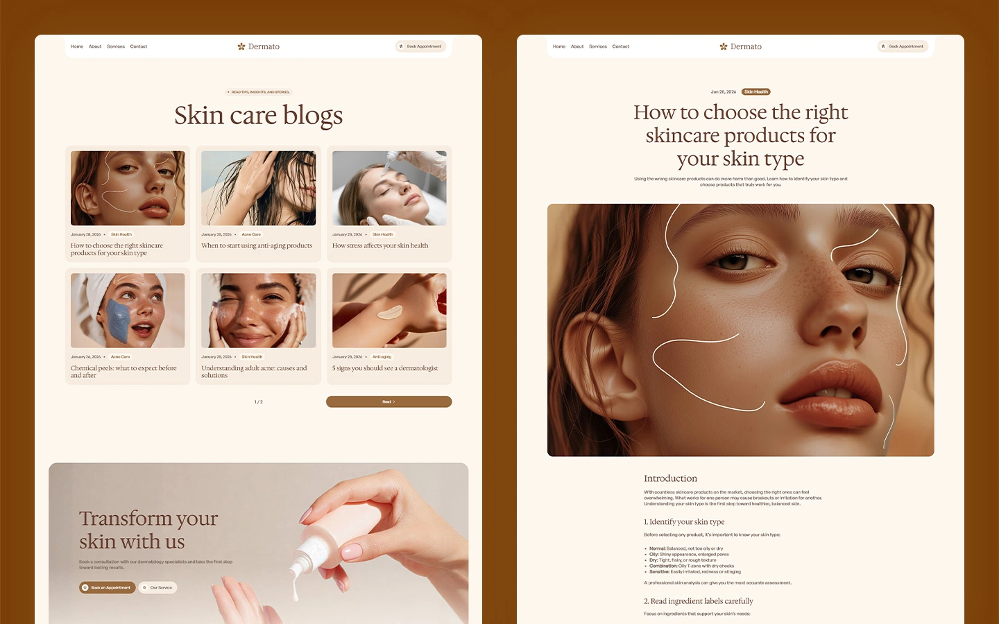 beauty and skin care website