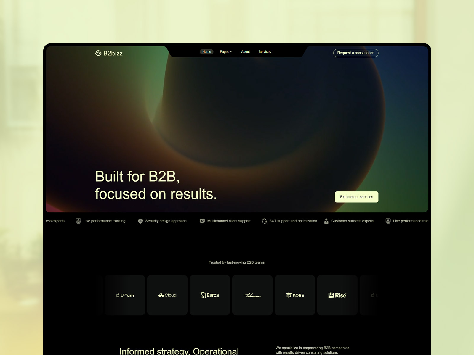 B2B consulting website template
