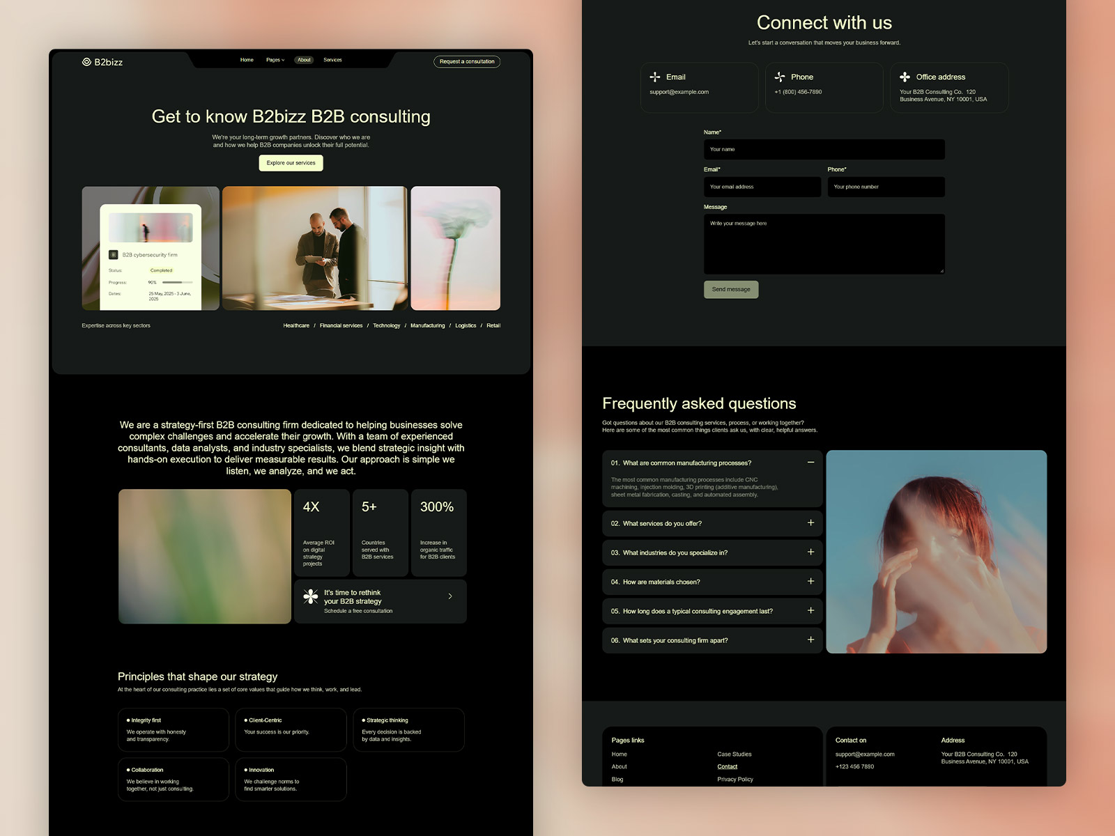 B2B consulting & IT service framer template