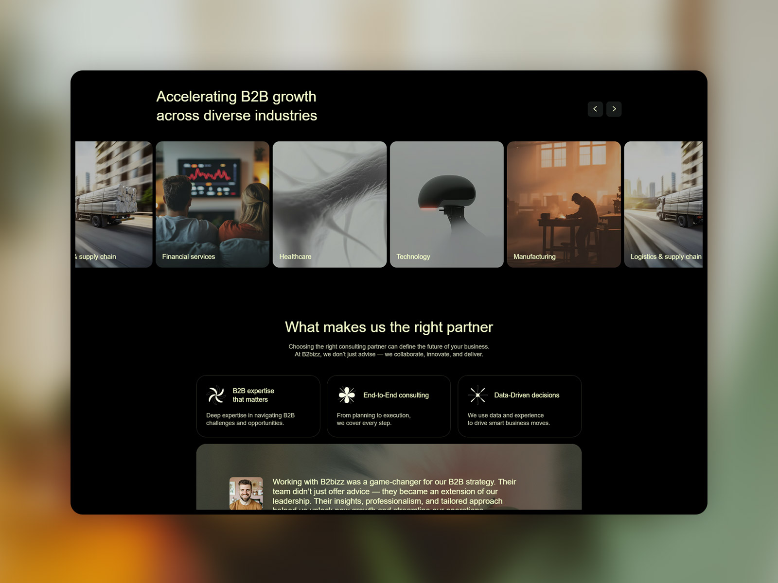 B2B consulting framer template