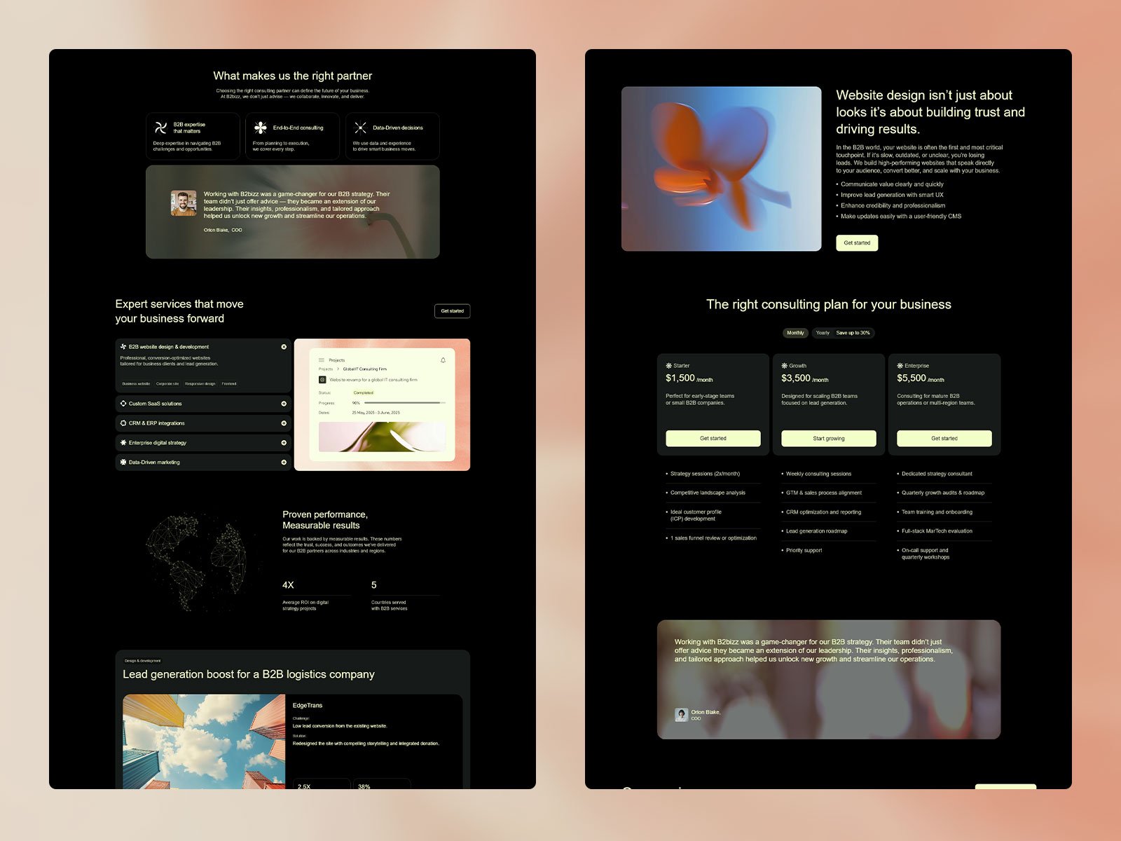 B2B consulting & IT service website template
